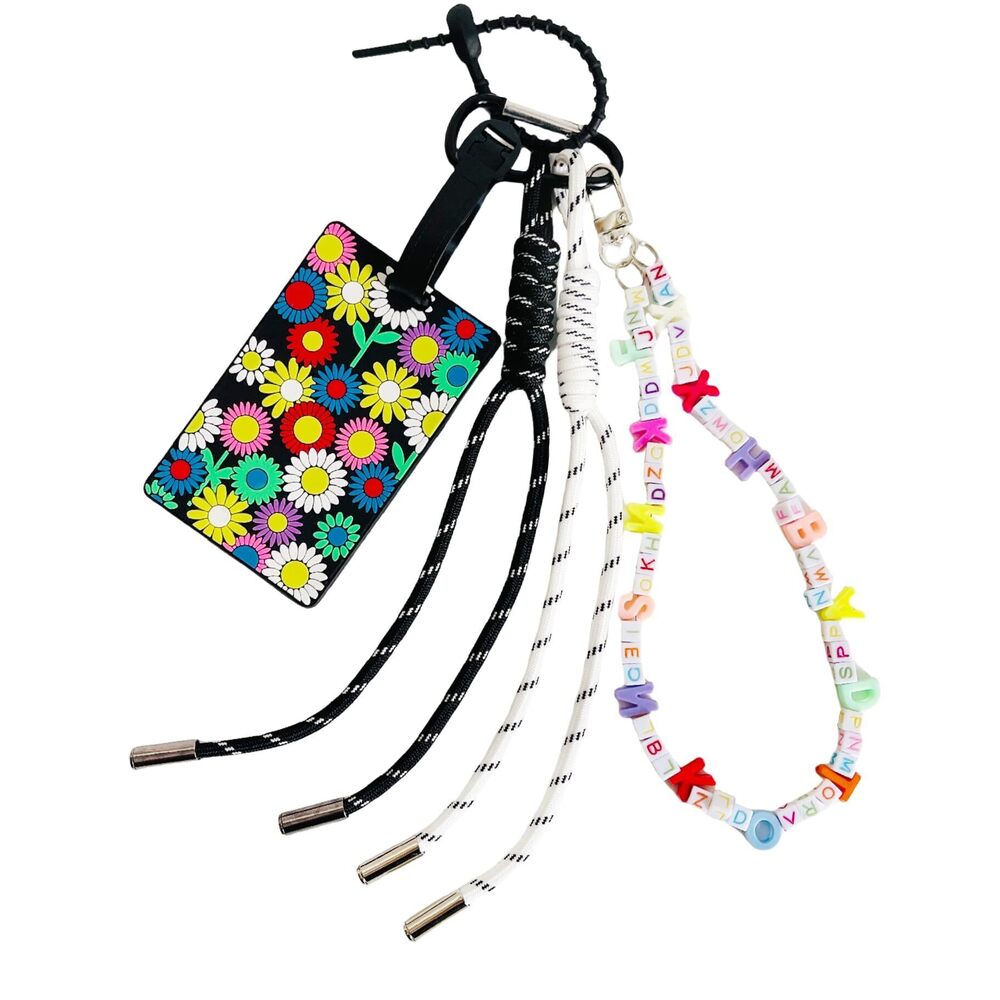 8530 Keychain , Bag Charm, Hand-Woven Nylon Rope Key Chain, Aesthetic